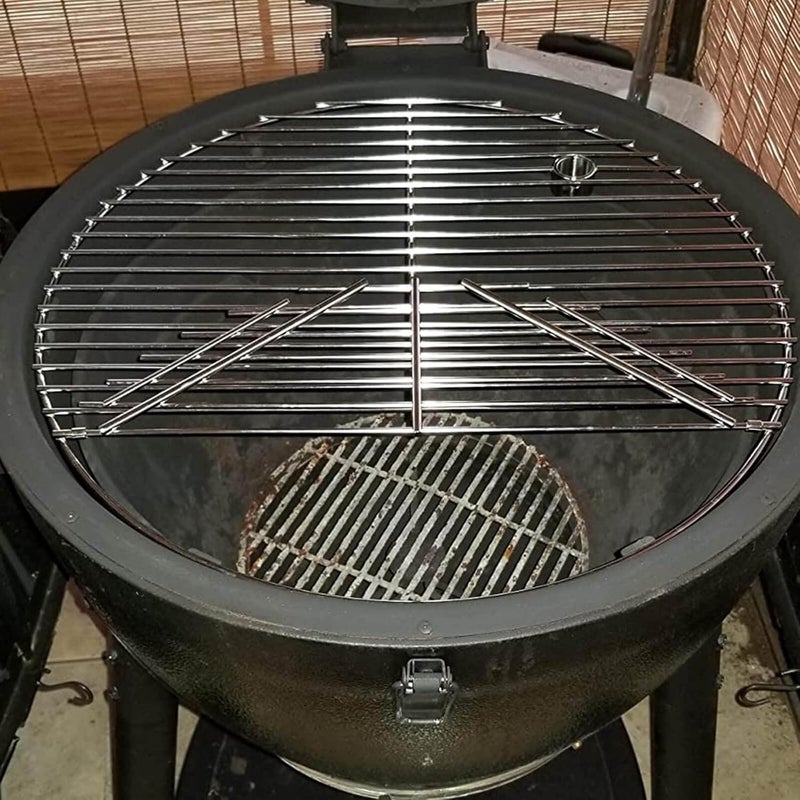 GRISUN 19.5" Round Grill Grate for Akorn Kamado Ceramic Grill, Pit Boss K24, Louisiana K24, Char-Griller 16620, 304 Stainless Steel Solid Rod Cooking Grates - Image 3